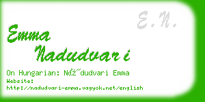 emma nadudvari business card